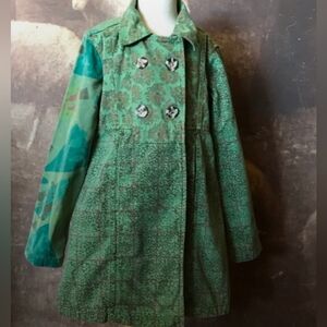 💚girls Label Green Lightweight Coat